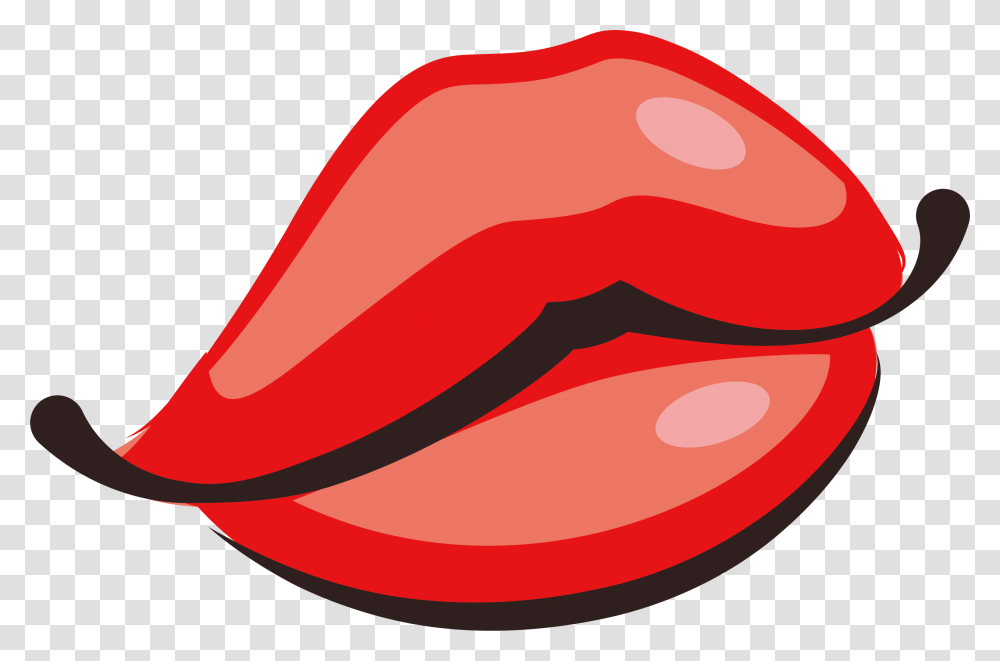 Kiss Cartoon Clip Art Background Cartoon Lip, Mouth, Tongue, Food Transparent Png