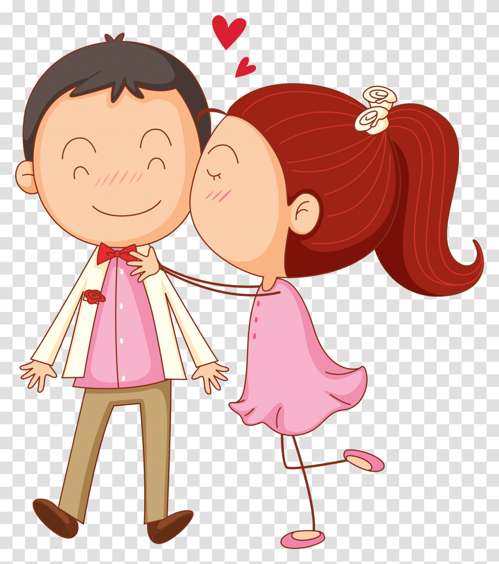 Kiss Cartoon Clip Art Couple Clipart, Female, Girl, Toy, Doll Transparent Png