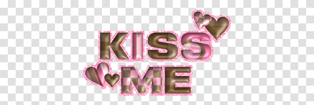 Kiss Glitters For Myspace Facebook Kiss Me Glitter, Neon, Light, Text, Purple Transparent Png