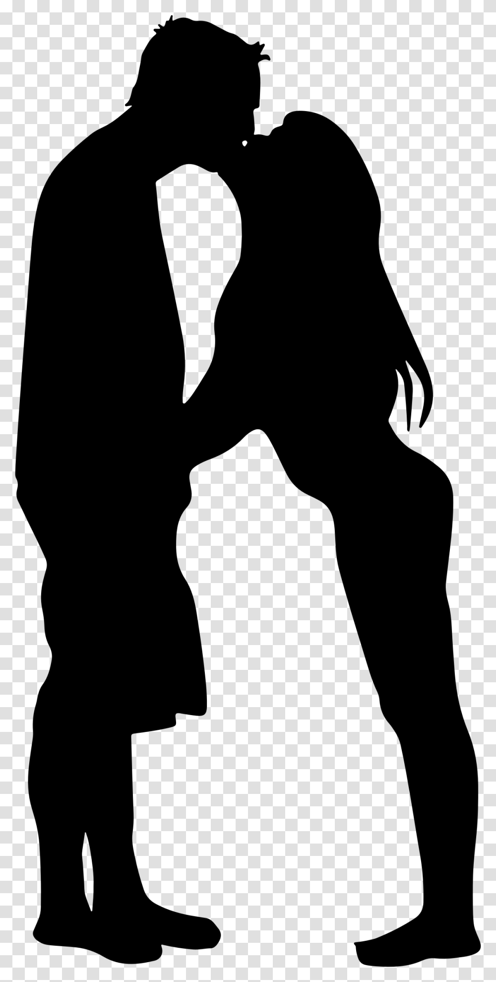 Kiss Silhouette Intimate Relationship Kiss Good Night Gif, Gray, World Of Warcraft Transparent Png