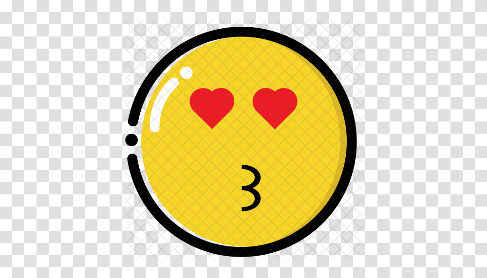 Kiss Smiley Clipart Kiss Emoji, Number, Pac Man Transparent Png