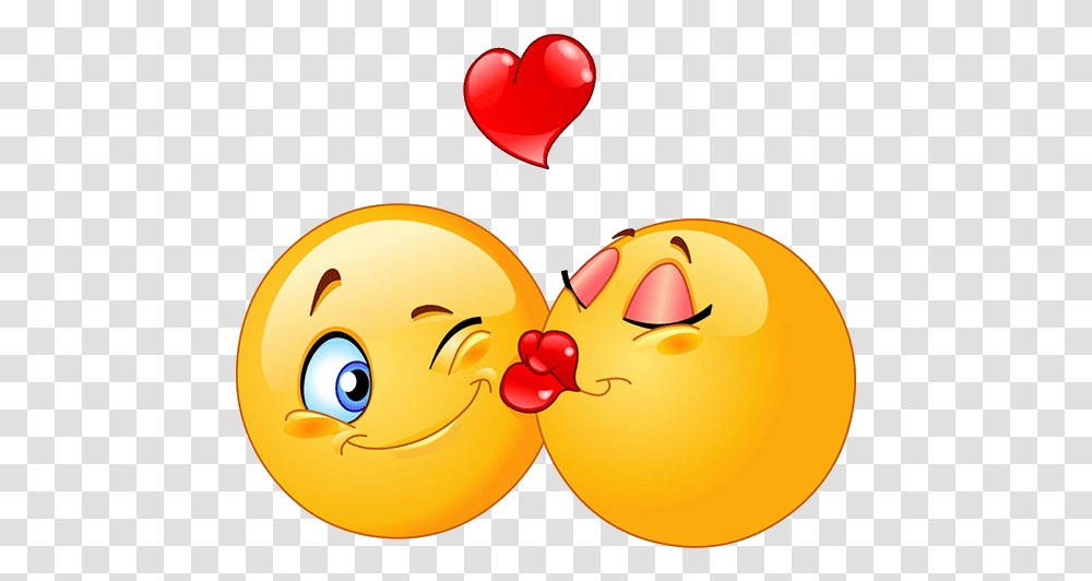 Kiss Smiley Kussende Emoji, Balloon, Heart Transparent Png