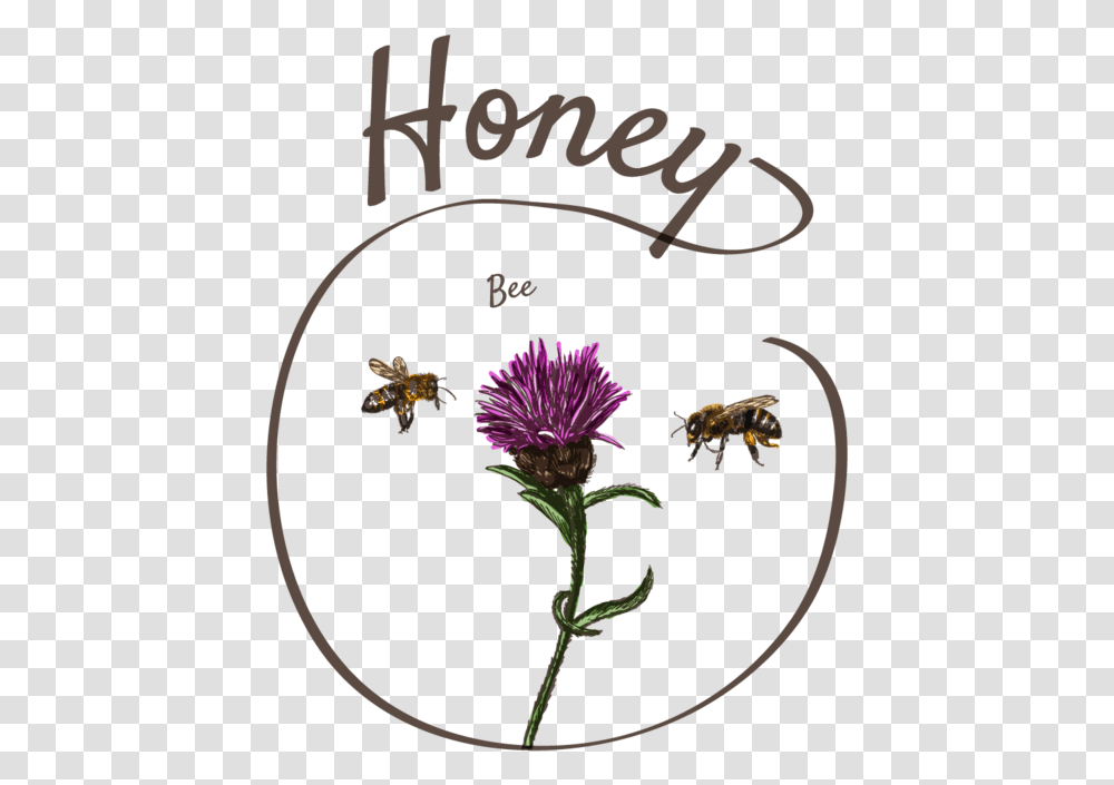 Kiss The Flower Honeybee Art Illustration, Apidae, Insect, Invertebrate, Animal Transparent Png