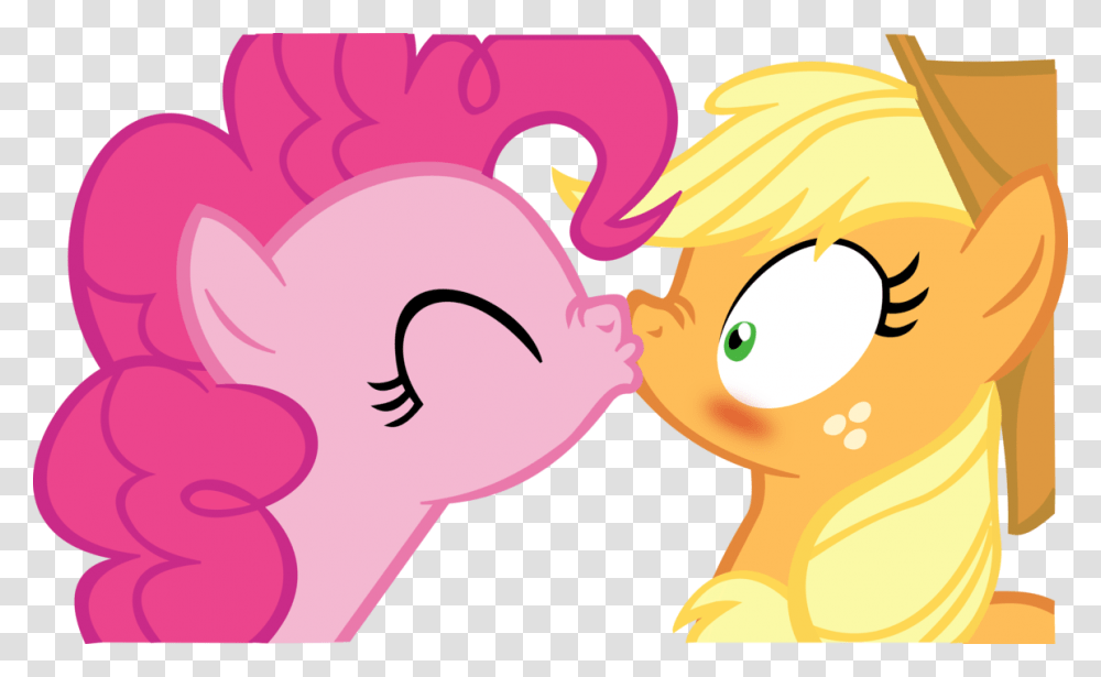 Kiss Vector My Little Pony Applejack And Pinkie Pie, Sweets, Food, Confectionery, Heart Transparent Png