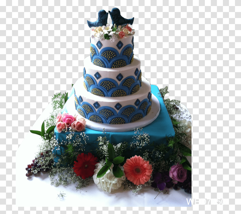 Kissing Blue Birds Wedding Cake New Wedding Cake Trends 2019, Dessert, Food, Birthday Cake, Pattern Transparent Png