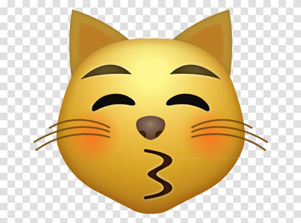 Kissing Cat Emoji Iphone Cat Emoji, Mask, Gold, Musical Instrument, Head Transparent Png