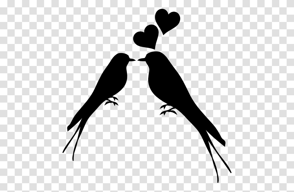 Kissing Clipart Inlove, Silhouette, Stencil, Bird, Animal Transparent Png