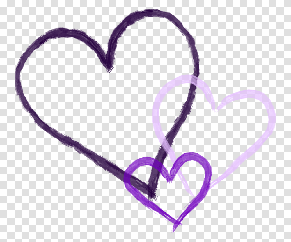 Kissing Clipart Purple Heart Transparent Png