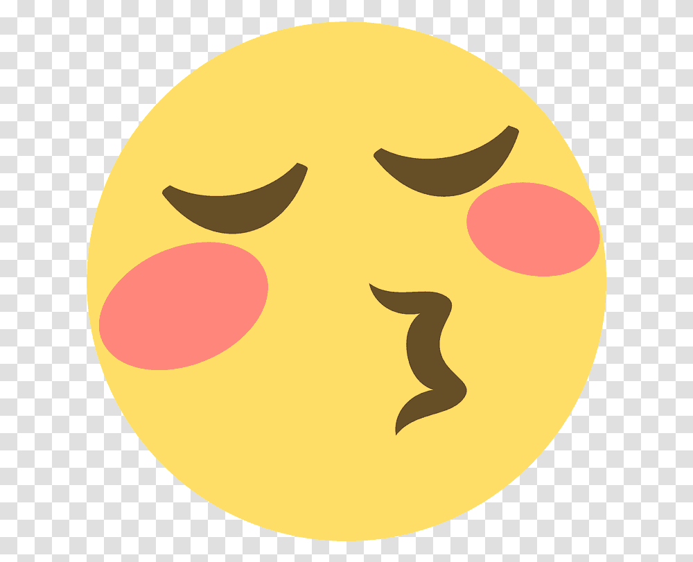 Kissing Face With Closed Eyes Emoji Clipart Good Mood Face Emoji, Label, Food, Egg Transparent Png