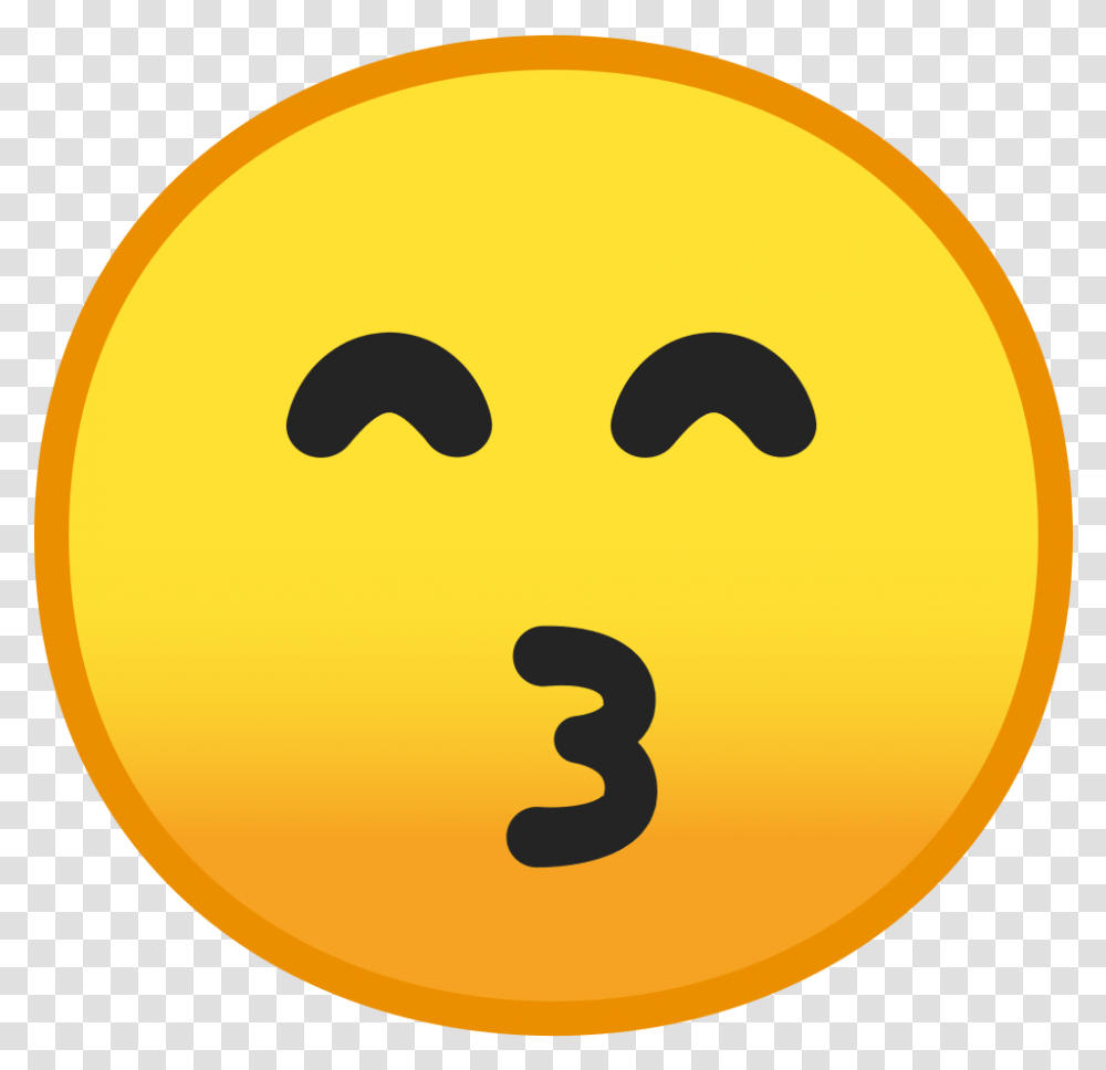 Kissing Face With Smiling Eyes Icon Kissing Face With Smiling Eyes Emoji, Number, Pac Man Transparent Png