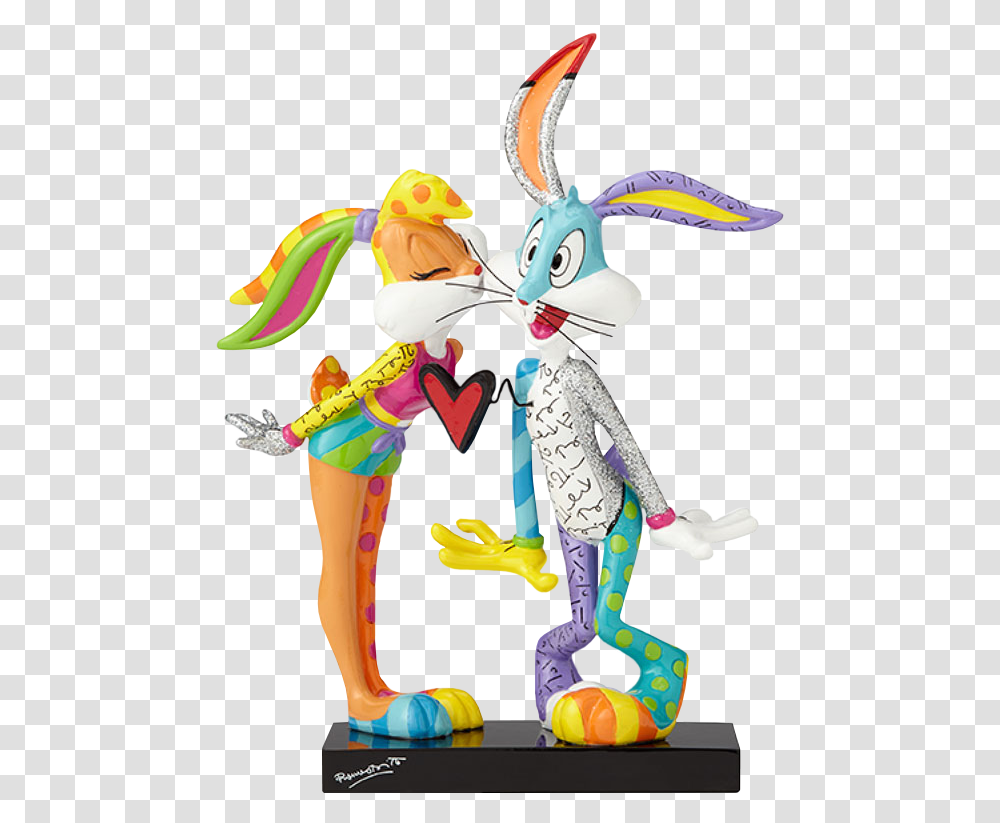 Kissing Lola Amp Bugs Bunny 7 Statue By Romero Britto Lola Bunny Bugs Bunny, Toy, Costume, Person, Performer Transparent Png