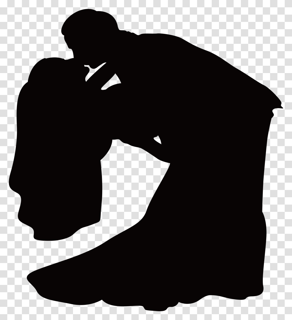 Kissing Men And Women Download Silhouette, Person, Human, Kneeling, Sport Transparent Png