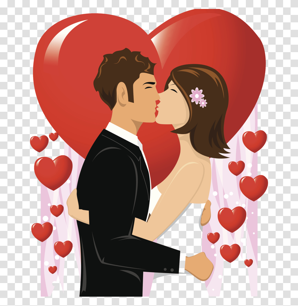 Kisspng Wedding Invitation Man Kiss Illustration Sweet Heart With Married Couple, Person, Human, Make Out, Kissing Transparent Png