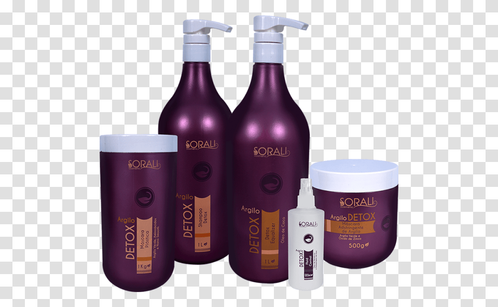 Kit Argilo Detox Hair Care, Bottle, Aluminium, Cosmetics, Tin Transparent Png