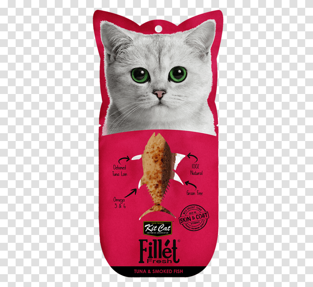 Kit Cat Fillet Fresh Tuna And Smoked Fish Fillet, Pet, Mammal, Animal, Food Transparent Png