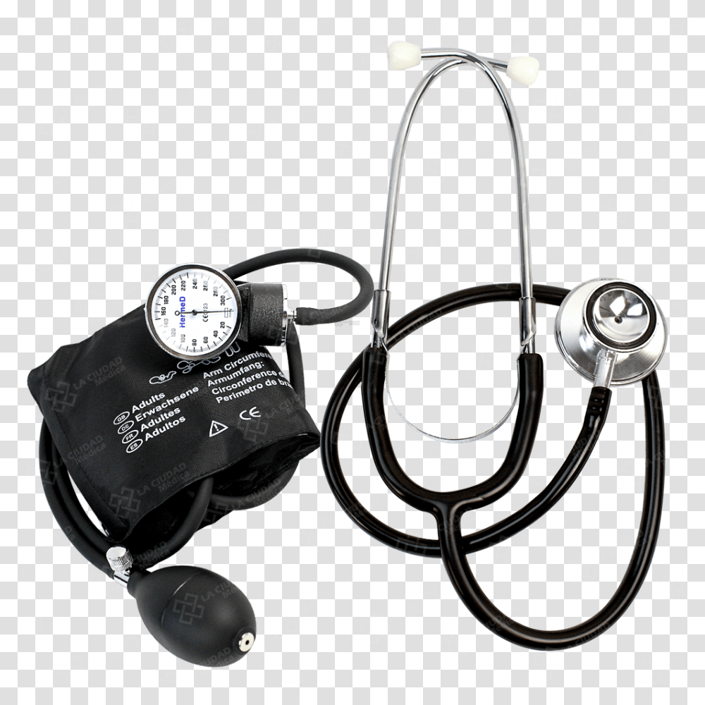 Kit Con Baumanmetro Amp Estetoscopio Blood Pressure Monitor, Gauge, Machine, Tachometer, Adapter Transparent Png