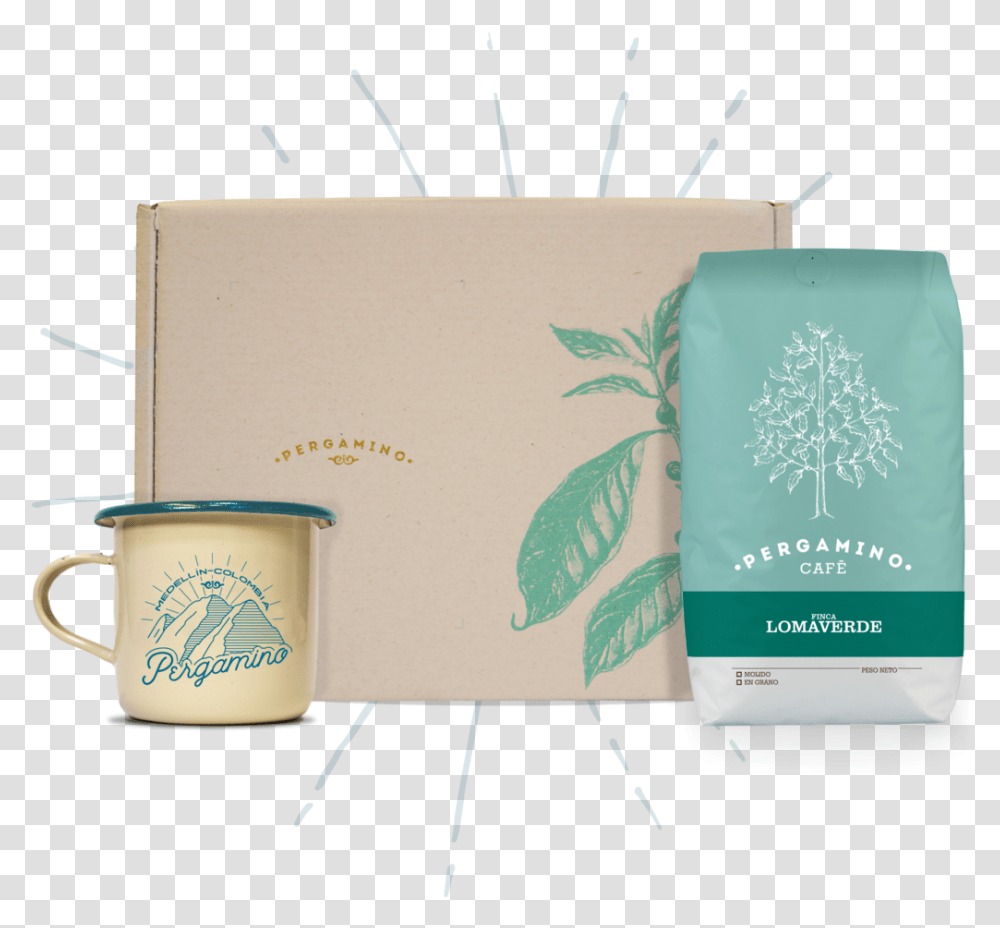 Kit De Regalo Pergamino Kit Cafe Colombia, Cosmetics, Coffee Cup, Bottle Transparent Png