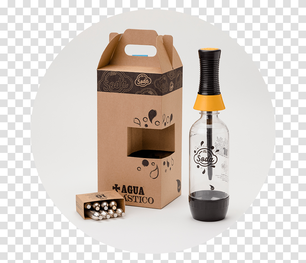 Kit Gasificador De Agua Mi Soda Wine Bottle, Cardboard, Shaker, Lighting, Box Transparent Png