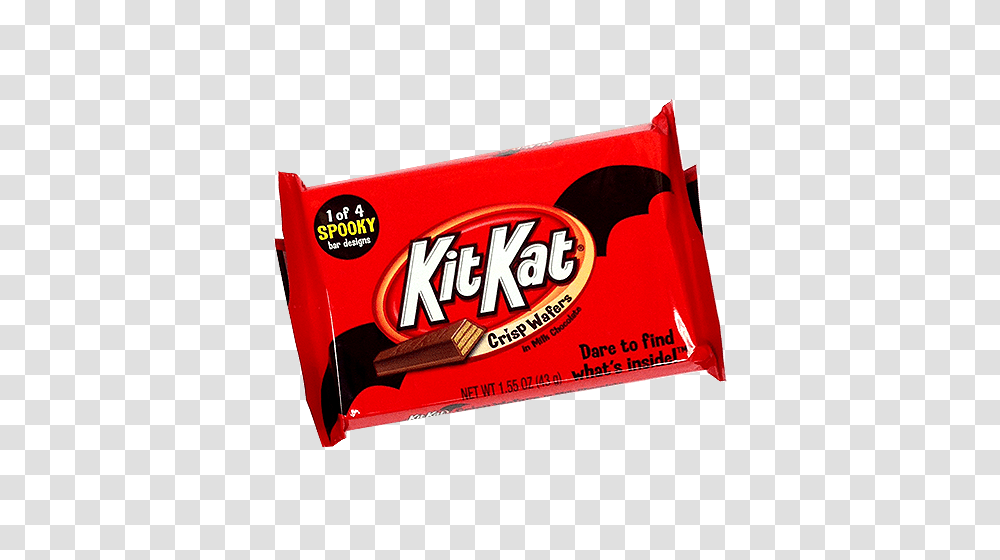 Kit Kat Candy Bar With Spooky Halloween Design Oz Great, Food, Sweets, Confectionery, Flag Transparent Png