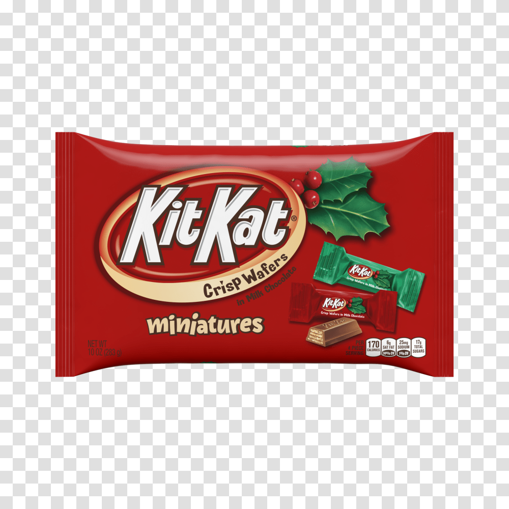 Kit Kat Holiday Miniatures Chocolate Candy Oz, Sweets, Food, Confectionery, Snack Transparent Png