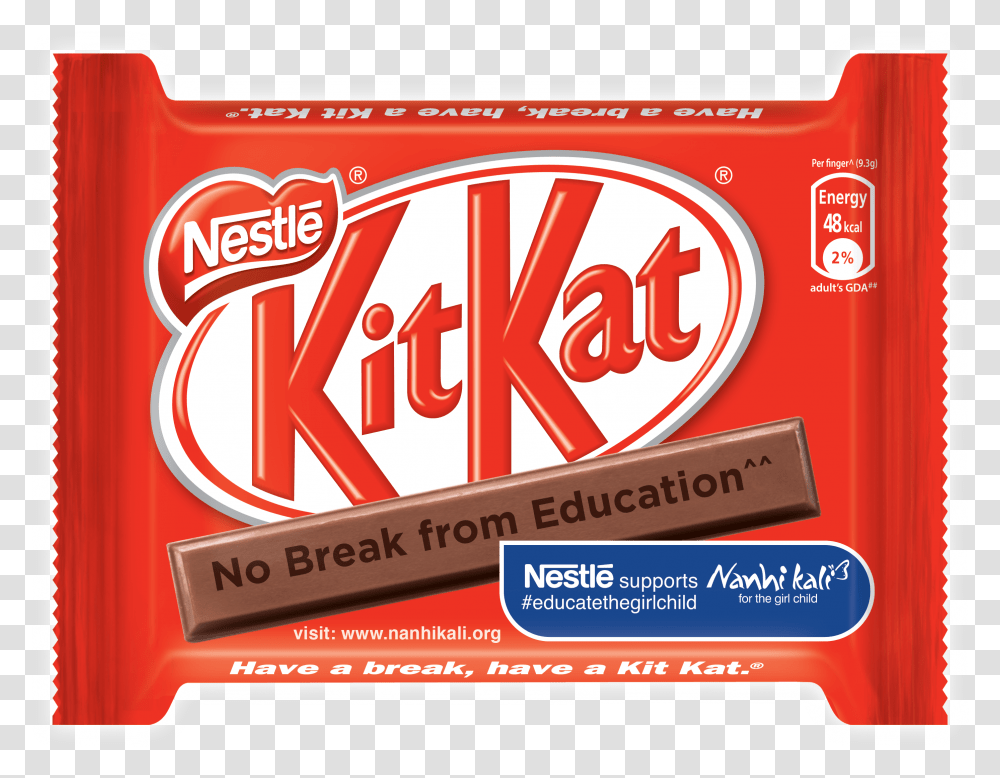 Kit Kat Nestle India Nanhi Kali, Label, Paper, Food Transparent Png