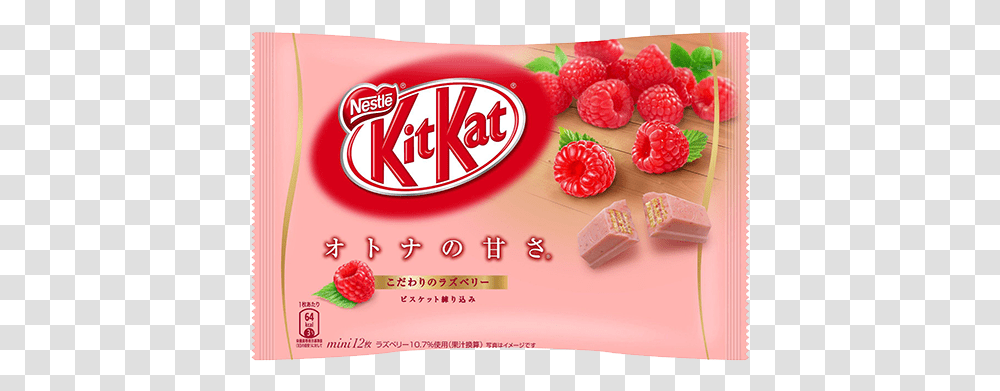 Kit Kat Otona No Amasa Raspberry Flavor Kit Kat Raspberry Japan, Fruit, Plant, Food, Sweets Transparent Png