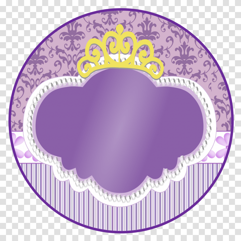 Kit Personalizados Tema Princesa Sofia Princesas Y Personajes, Purple, Label, Pattern Transparent Png