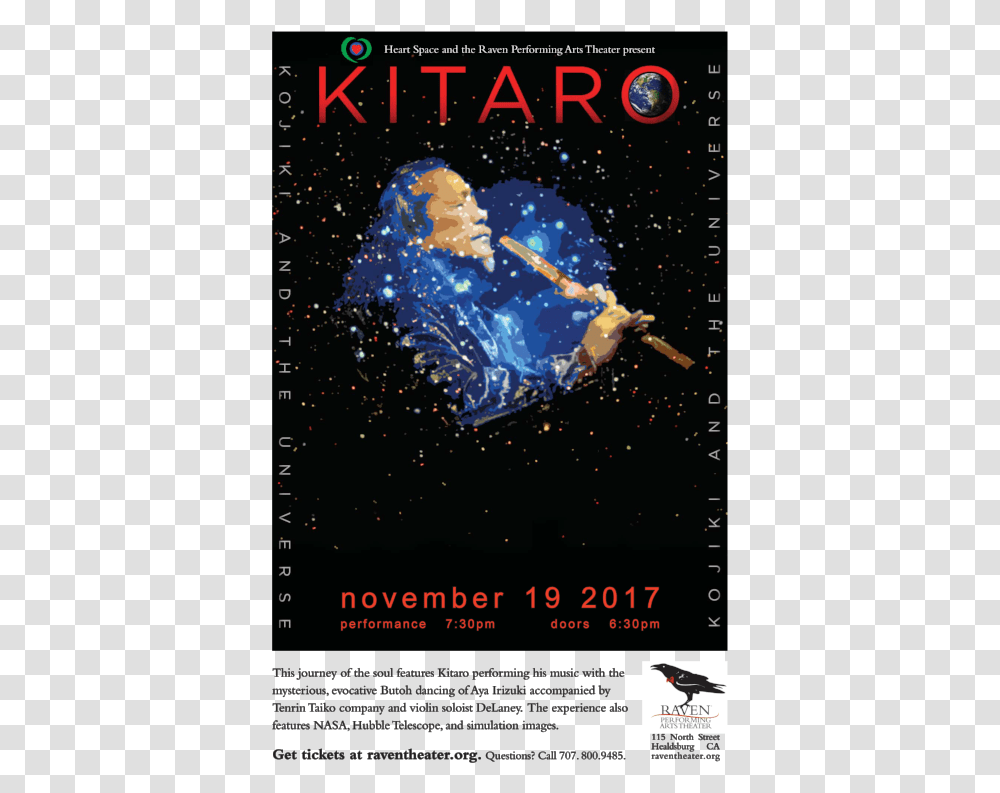 Kitaro Noprice Poster, Bird, Advertisement, Outdoors, Guitar Transparent Png
