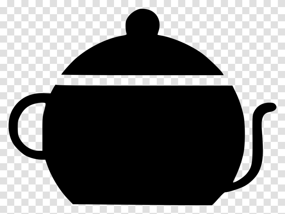 Kitchen Appliances Tea Pot Boil Jar Teapot, Silhouette, Tabletop, Furniture, Bowl Transparent Png