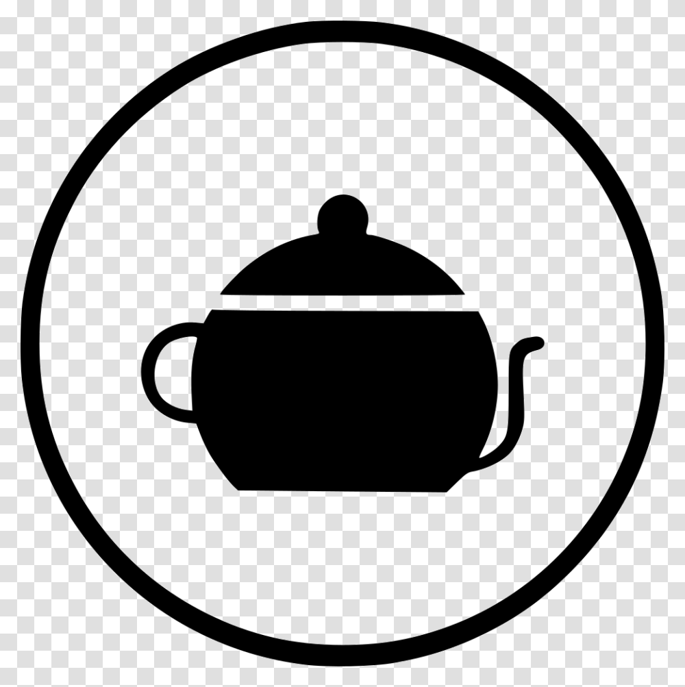 Kitchen Appliances Tea Pot Boil Jar Unlock Icon, Pottery, Silhouette, Teapot, Stencil Transparent Png