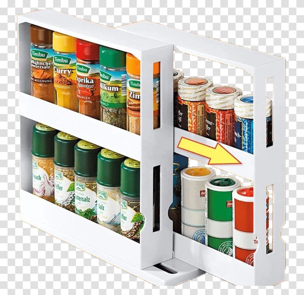 Kitchen Bottle Storage Rack Multi Function Rotating Storage Rack, Furniture, Shelf, Machine, Paint Container Transparent Png