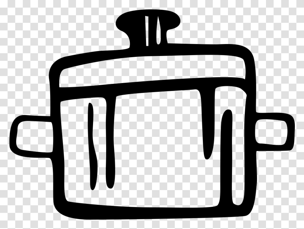 Kitchen Casserole Hand Drawn Tool Cookery Tools And Equipment Drawing, Stencil, Screen, Electronics, Monitor Transparent Png