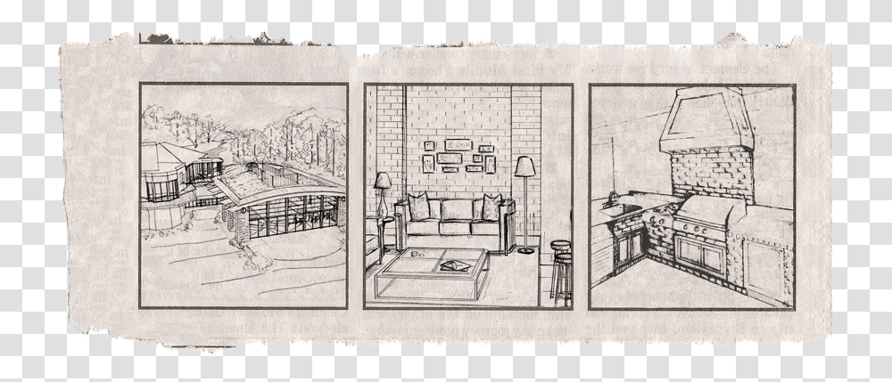 Kitchen Design Sketches, Drawing, Page Transparent Png