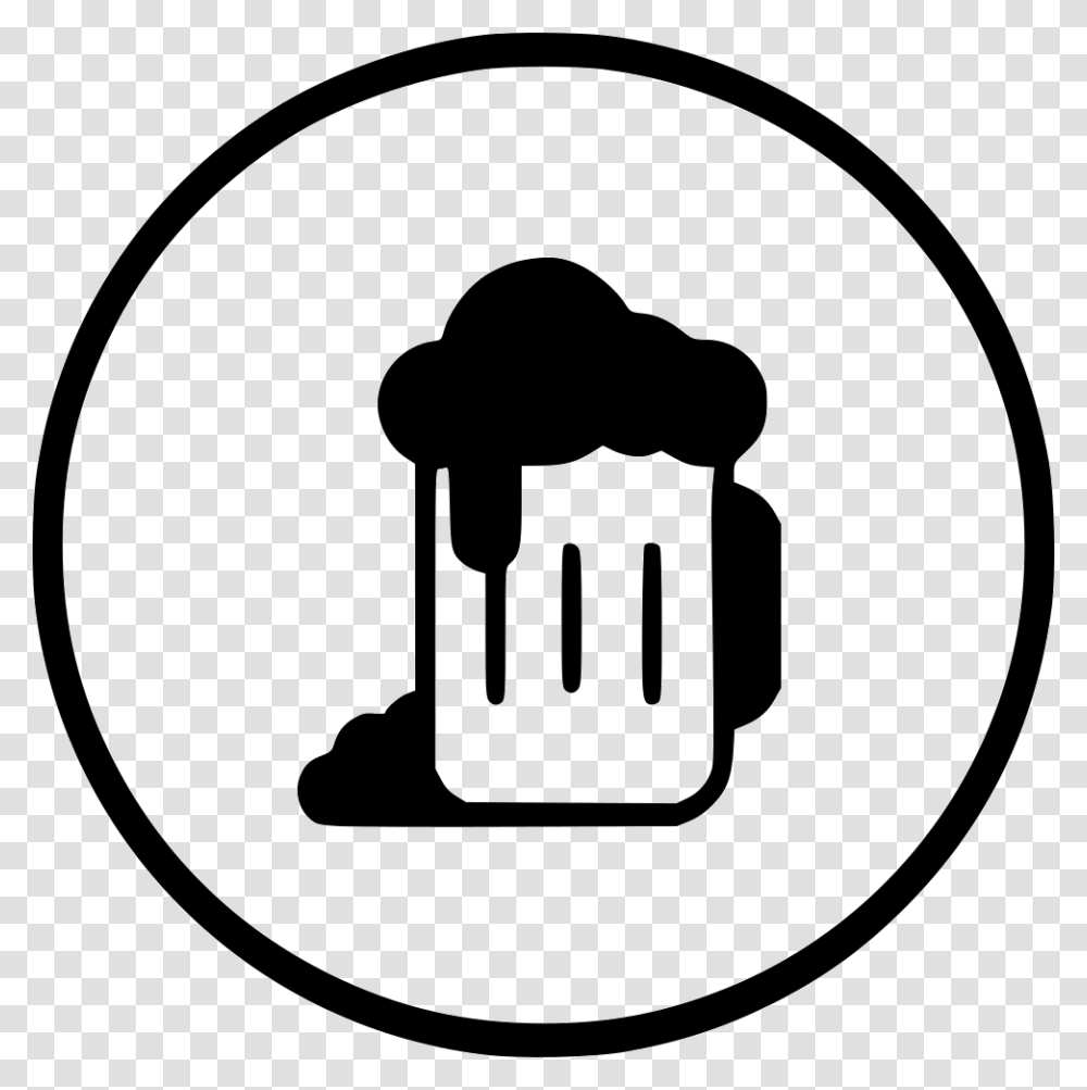 Kitchen Drink Beer Alcohol Glass Cerveza Icon Free, Beverage, Stencil, Logo Transparent Png