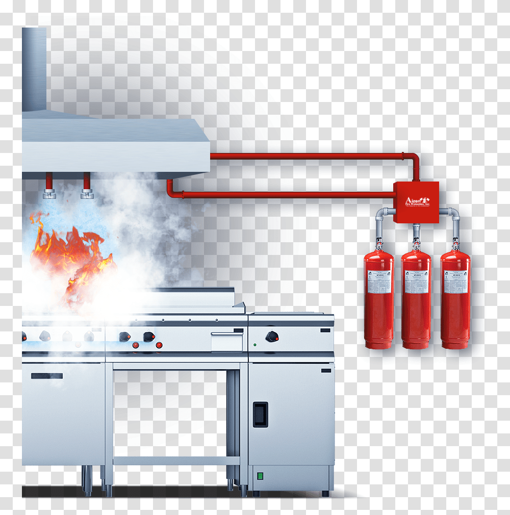 Kitchen Fire System Hd, Oven, Appliance, Fire Truck, Vehicle Transparent Png