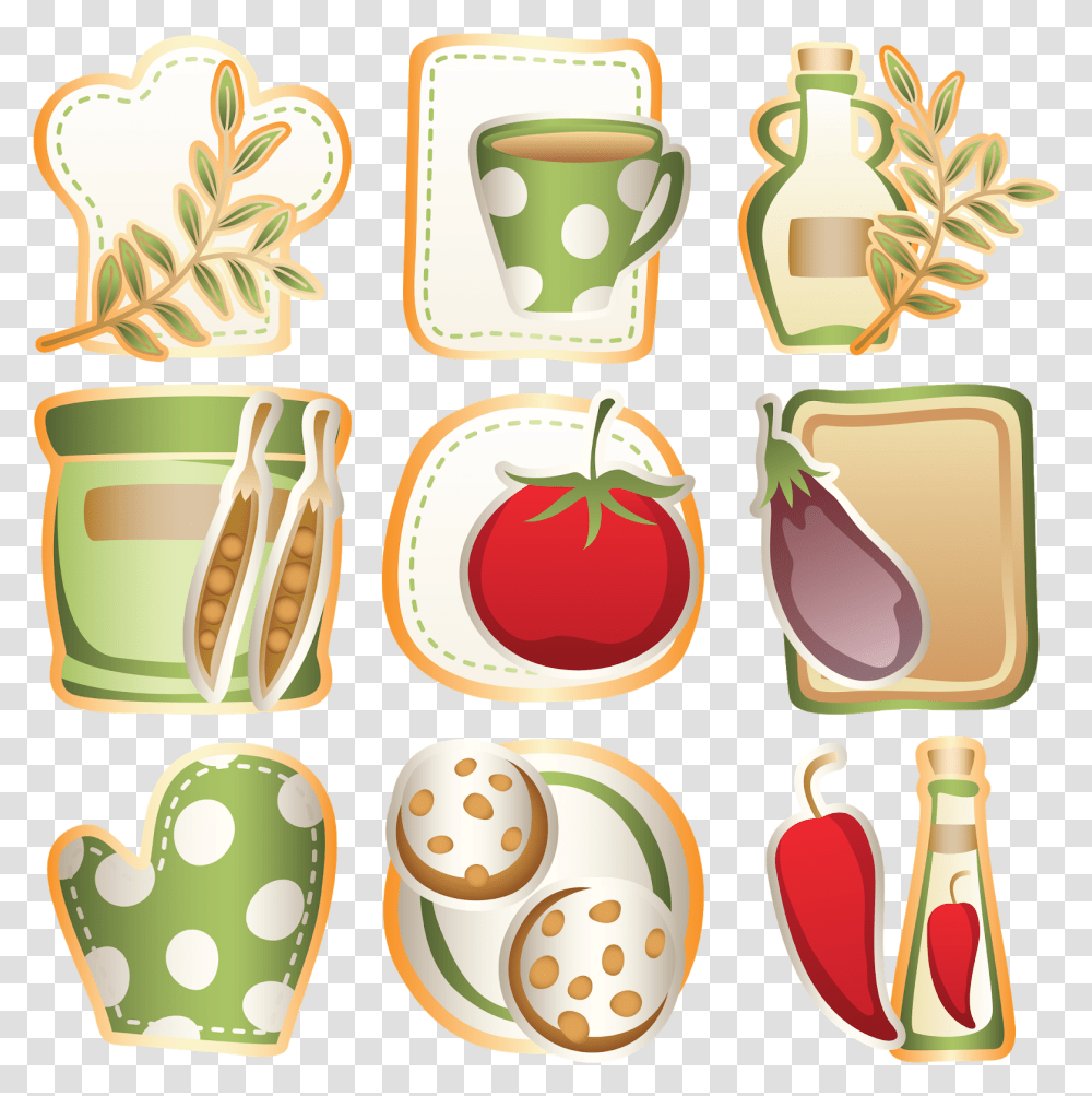Kitchen Items Cooking Icons Set, Plant, Food, Fruit Transparent Png