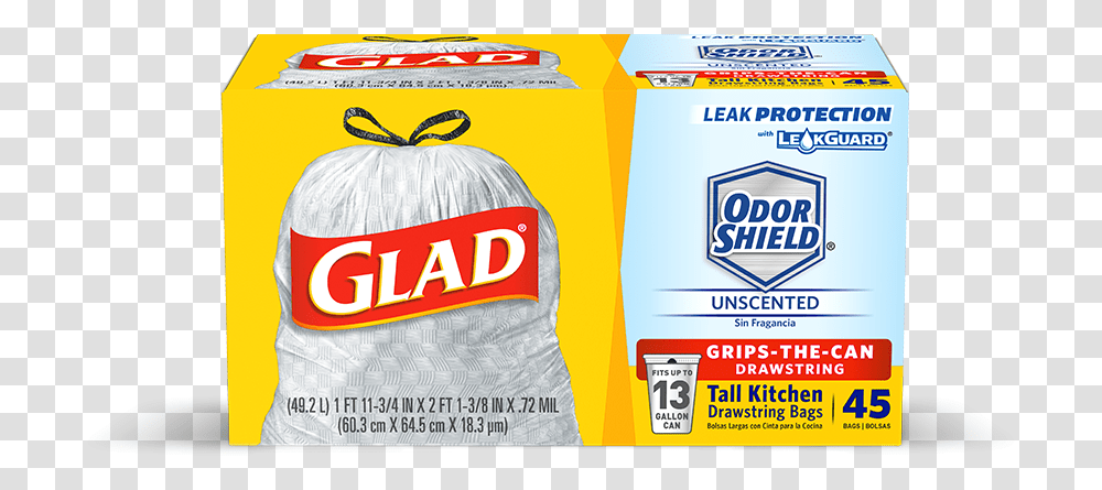 Kitchen Odorshield Unscented Scent Glad Hawaiian Aloha Trash Bags, Paper Transparent Png