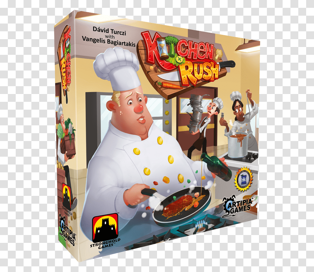 Kitchen Rush Board Game, Person, Human, Chef, Toy Transparent Png