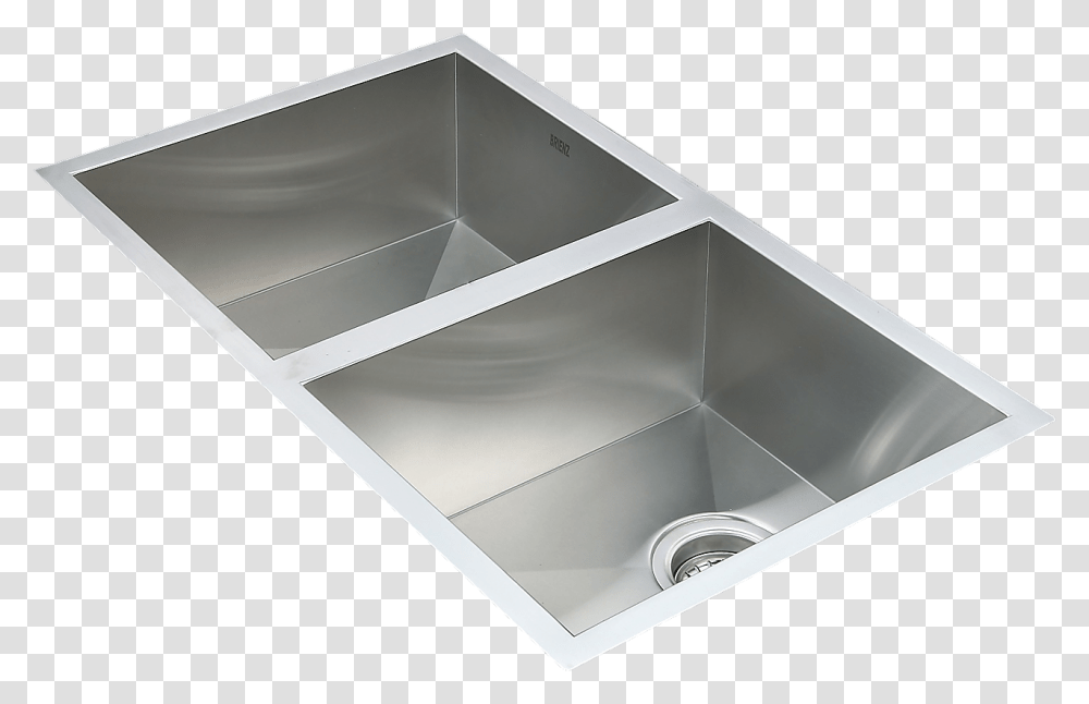 Kitchen Sink, Double Sink, Box, Aluminium Transparent Png