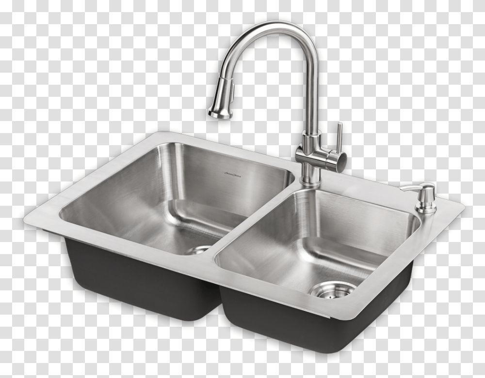 Kitchen Sink, Sink Faucet, Indoors, Double Sink, Tap Transparent Png