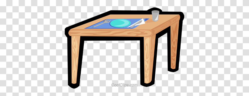 Kitchen Table With Place Setting For One Royalty Free Vector Clip, Furniture, Tabletop, Coffee Table, Indoors Transparent Png