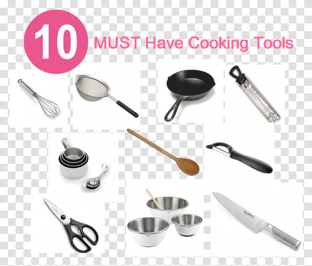 Kitchen Tools 10 Tools For Cooking, Bowl, Scissors, Blade, Weapon Transparent Png