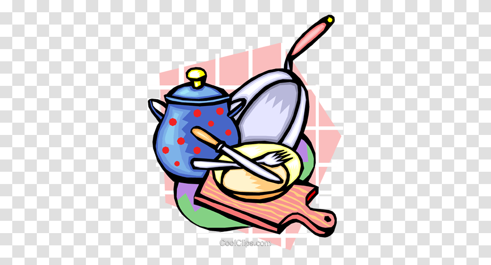 Kitchen Tools Royalty Free Vector Clip Art Illustration, Pottery, Teapot Transparent Png