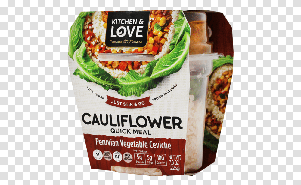Kitchen & Love Quick Cauliflower Meals Peruvian Vegetable Ceviche Cauliflower Quick Meal, Plant, Flyer, Poster, Paper Transparent Png