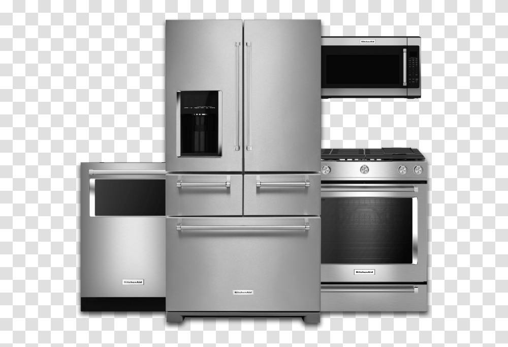 Kitchenaid Krmf706ess Kitchen Stove, Refrigerator, Appliance, Microwave, Oven Transparent Png