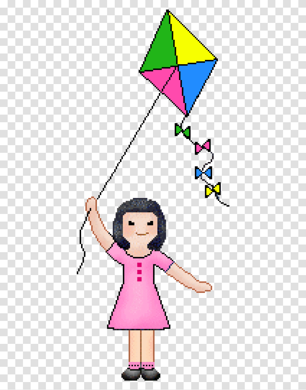 Kite Clipart Illustration Flying A Kite Clip Art, Outdoors, Drawing, Baby, City Transparent Png