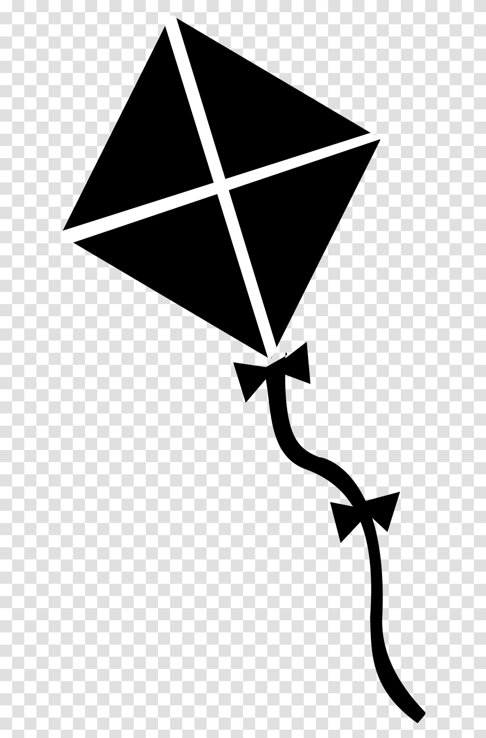 Kite Kite Clipart Black And White, Sword, Blade, Weapon, Weaponry Transparent Png