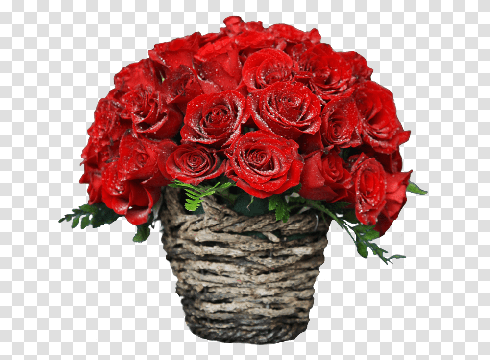 Kithul Basket With 50 Red Roses Guldasta, Plant, Flower Bouquet, Flower Arrangement, Blossom Transparent Png