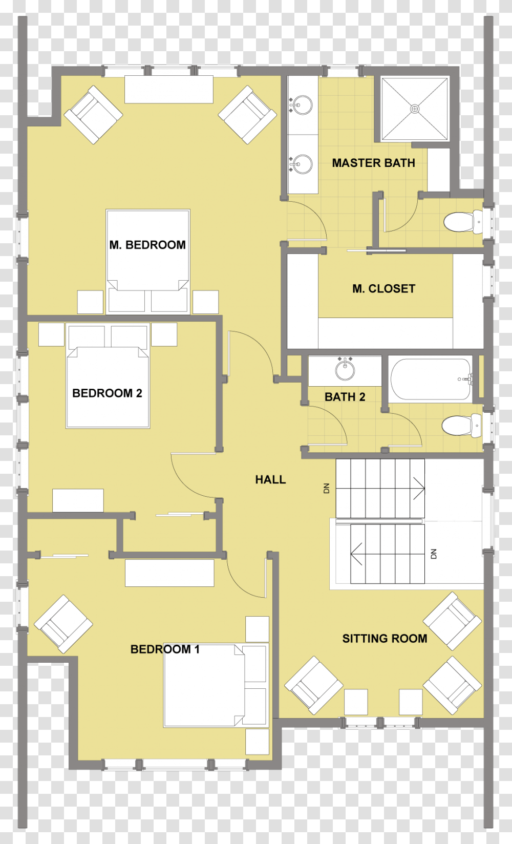 Kitsap Second Floor Floor Plan, Diagram, Plot Transparent Png