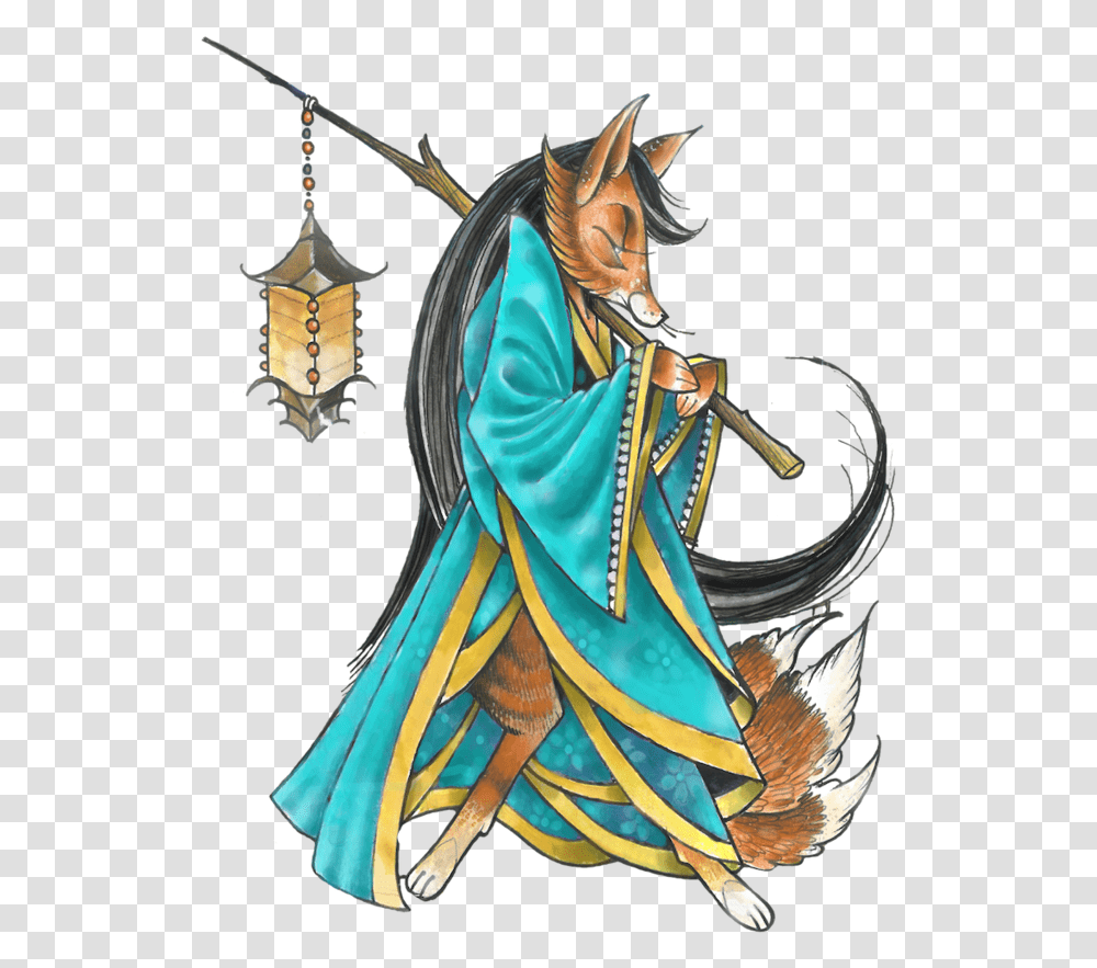 Kitsune Fox Copy Illustration, Apparel, Cloak Transparent Png